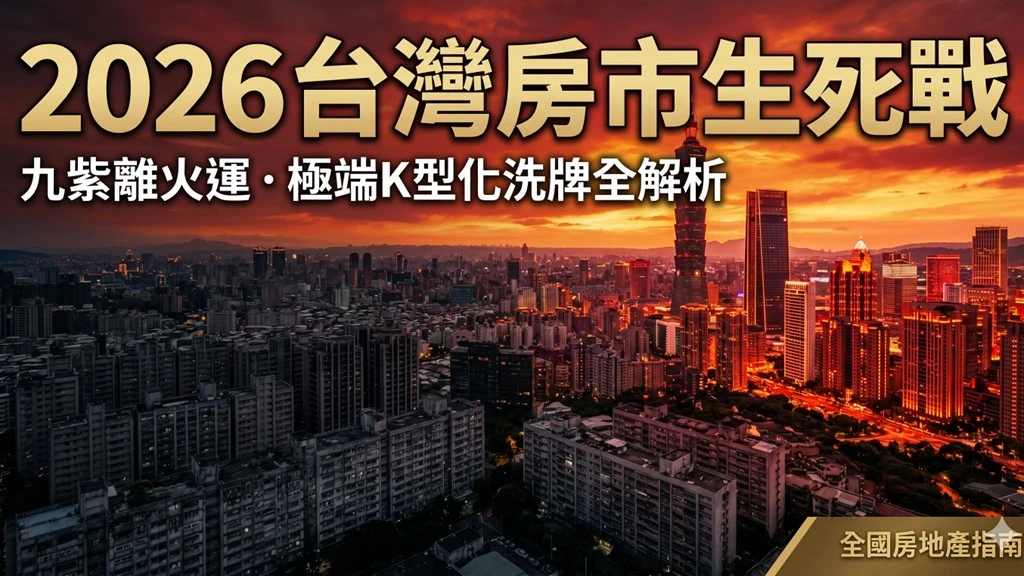 【2026房市預測】九紫離火遇丙午純陽火！台灣房地產迎火運洗牌，中古屋、預售屋買賣求生指南